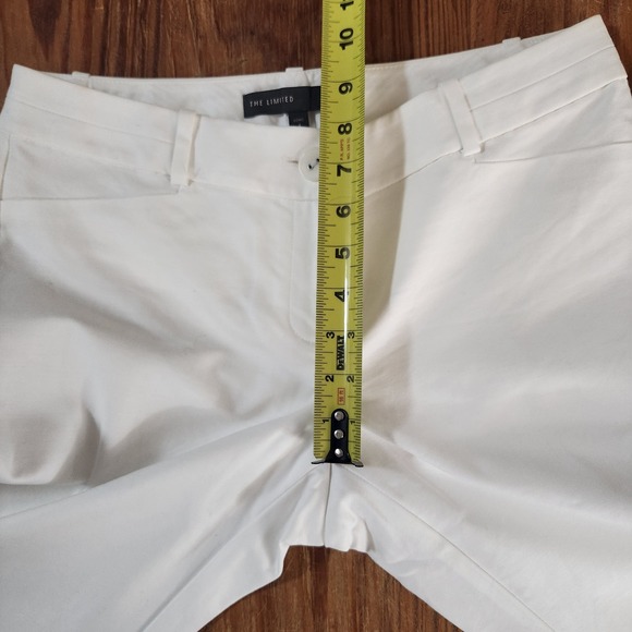 The Limited Drew Fit White Chinos‎ Straight Leg Low Rise Pants Cotton 4L Vintage - Picture 10 of 12